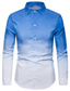 baratos camisas masculinas casuais-Homens Camisa Social Gradiente Aberto para a Lateral Rua Feriado Botão para baixo Manga Longa Blusas Casual Moda Confortável Branco + vermelho Azul / Branco