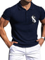 cheap Knit Polo Sweater-Men&#039;s Polo Shirt Knit Polo Sweater Outdoor Work Turndown Button Short Sleeve Casual Slim Fit Solid Color Cross Button Front Summer Spring Fall Regular Fit Black White Wine Navy Blue Khaki Light Grey