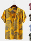Χαμηλού Κόστους Χαβανέζικα Πουκάμισα-Ανδρικά Πουκάμισο Καλοκαιρινό πουκάμισο Χαβανέζικο πουκάμισο Γραφική Φυτά Χαβανέζα Αλόχα Σχέδιο Απορρίπτω Κίτρινο Ανθισμένο Ροζ Βαθυγάλαζο Πράσινο του τριφυλλιού Μπλε Απαλό Στάμπα