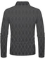 billiga Grafisk polo-Herr POLO Shirt Golftröja Zip Polo Geometri Nedvikt Blixtlås Svart Blå Ljusgrön Mörkgrön Rubinrött 3D-tryck Utomhus Gata Långärmad Dragkedja Mönster Kläder Mode Designer Ledigt Andningsfunktion