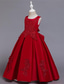 preiswerte Kleider für die Blumenmädchen-Blumenmädchenkleid Mädchen Kleid Abendkleid Party Kleid Hochzeit Party Besondere Anlässe Kuschelig Prinzessin Bestickt Schleife Einfarbig Ärmellos Rundhalsausschnitt Weiß Champagner 4-13 Jahre