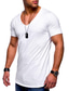 voordelige Casual T-shirts voor heren-buitenlandse handel zomer nieuwe mannen korte mouwen t-shirt v-hals casual mannen effen kleur t-shirt mannen