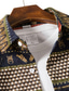 رخيصةأون قمصان سميكة-2020 التجارة الخارجية الأوروبية والأمريكية الخريف والشتاء طباعة الأزياء طية صدر السترة قميص الرجال أعلى أتمنى الأمازون AliExpress نمط ساخن