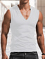 Χαμηλού Κόστους Αμάνικα Μπλουζάκια Γυμναστικής-Ανδρικά Αμάνικη Μπλούζα Γιλέκο Συμπαγές Χρώμα Στρογγυλή Ψηλή Λαιμόκοψη Βαθυγάλαζο Γκρίζο Λευκό Μαύρο Δρόμος Καθημερινά Αμάνικο Ρούχα Μοντέρνα Υψηλής Ποιότητας Καθημερινό Άνετο / Παραλία