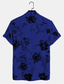 levne Havajské košile-Pánské Košile Havajská košile Grafika Květinový Havajské Aloha Design Přehnutý Námořnická modrá + černá Černá Fialová Béžová Kávová Venkovní Denní Krátký rukáv Tlačítko dolů Oblečení Designové Na