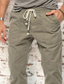 cheap Sweatpants-Men&#039;s Basic Essential Casual Jogger woven Elastic Drawstring Design Full Length Pants Solid Color Mid Waist ArmyGreen khaki M L XL 2XL 3XL