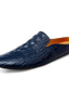 voordelige Herenklompen &amp; muilen-Voor heren Klompen &amp; Muiltjes Comfortabele instappers Britse stijl geruite schoenen Comfortabele schoenen Casual Brits Dagelijks Leer Zwart Blauw Wit Lente Zomer