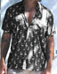 abordables Camisas estampadas para hombre-Hombre Camisa camisa hawaiana Animal Aloha Cuello Vuelto Negro / Blanco Azul Piscina Gris Print Exterior Calle Manga Corta Abotonar Ropa Moda Design Casual Transpirable