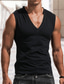 ieftine Tricouri de Sală-Bărbați Bluză Vestă Culoare solidă Stil Nautic Bleumarin Gri Alb Negru Stradă Zilnic Fără manșon Îmbrăcăminte Modă Designer Casual Comfortabil / Plajă