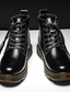 abordables Botas de hombre-Hombre Botas Mirada deportiva Casual Exterior Diario Zapatos de Paseo Cuero Negro Primavera Verano