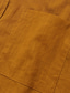 abordables camisas casuales de los hombres-Hombre Camisa Color sólido Escote Chino Calle Diario Abotonar Manga Larga Tops Casual Moda Cómodo Verde Trébol Blanco Negro / Playa