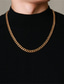 olcso Trendi férfi ékszerek-May polly rozsdamentes acél csavart lánc nyaklánc arany férfi 7 mm vastag lánc