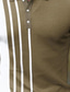 preiswerte gestrickter Polopullover-Herren Poloshirt Polo Pullover Golfhemd Poloshirt mit Viertelreißverschluss Gestreift Umlegekragen Armeegrün Print Strasse Täglich Kurzarm Button-Down Bekleidung Modisch Casual Komfortabel
