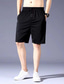 cheap Casual Shorts-Men&#039;s Shorts Casual Shorts Drawstring Front Pocket Solid Color Knee Length Daily Fashion Casual / Sporty Black White