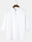 abordables camisas casuales de los hombres-Camisa Amazon transfronteriza para hombre 2022 nueva moda color sólido suelta manga larga top algodón y camisa de lino punto