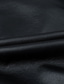 abordables Fourrures &amp; Cuirs-Homme Simili Cuir Veste moto Hiver Normal Couleur unie Full Zip simple Chic et moderne du quotidien Moto Etanche Chaud Noir Café Crème