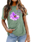 cheap Women&#039;s T-shirts-Women&#039;s T shirt Tee Basic Print Flower / Floral Basic Round Neck T-shirt Sleeve Standard Summer Army Green