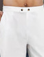 お買い得  カジュアルパンツ-男性用 リネンパンツ ズボン ポケット まっすぐな足 平織り 履き心地よい 高通気性 カジュアル 日常 ビーチ コットン混 ベーシック クラシック ホワイト ブラック マイクロエラスティック