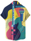 billiga Tropiska skjortor-Herr Skjorta Hawaii skjorta Sommarskjorta Grafisk Guitarr Musikinstrument Nedvikt Vit Gul Marinblå Mörkgrön Kamel Tryck Utomhus Gata Kort ärm Button-Down Mönster Kläder Mode Designer Ledigt