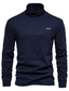 baratos suéter pulôver masculino-camiseta masculina slim fit leve manga longa pulôver top gola alta