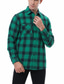 Χαμηλού Κόστους Casual (Καθημερινά) Πουκάμισα-Ανδρικά Φανέλα πουκάμισο Πουκάμισο χοντρό Τετράγωνο Καρό Απορρίπτω Μαύρο / Άσπρο Μαύρο / Γκρι Πράσινο του τριφυλλιού Μαύρο Κίτρινο Μακρυμάνικο Δρόμος Καθημερινά Κουμπί-Κάτω Άριστος