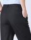 abordables Chinos-Hombre pantalones de traje Pantalones Chinos Cintura elástica Color sólido Comodidad Transpirable Negocio Casual Diario Moda Formal Negro + Gris Negro Elástico