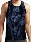 cheap Gym Tank Tops-Men&#039;s Vest Top Tank Top Designer Basic Casual Summer Sleeveless Black Army Green Navy Blue Graphic Lion Animal Print Plus Size Round Neck Casual Daily Print Clothing Clothes Designer Basic Casual