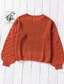 cheap Sweaters-Women&#039;s Pullover Sweater Jumper Chunky Knit Chunky Solid Color Round Neck Casual Causal Daily Drop Shoulder Fall Winter Light Blue Watermelon Red S M L / Long Sleeve / Holiday / Loose