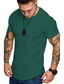 tanie Męskie koszulki casual-Męskie Podkoszulek Krótki rękaw Top Bawełna Bieganie Odzież sportowa Biały Zielony Niebieski Odzież sportowa