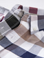 billiga Formella skjortor-Herr Skjorta Rutig skjorta Button Down skjorta Skjorta med krage Oxford skjorta Pläd / Rutig Nedvikt Vitgrå Vin Kaki Tryck Arbete Dagligen Långärmad Button-Down Kläder Affär Ledigt Bekväm