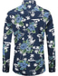 cheap Men&#039;s Printed Shirts-Men&#039;s Shirt Print Floral Graphic Turndown Street Casual Button-Down Print Long Sleeve Tops Designer Casual Fashion Breathable White Blue Pink