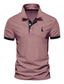 voordelige klassieke polo-Voor heren POLO Shirt Golfshirt Stip Strijkijzer Dagelijks Sport Button-omlaag Korte mouw Tops Klassiek Zwart / Rood Wit Grijs / Zomer