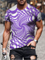 preiswerte T-Shirts für Herren mit 3D-Druck-Herren Hemd T Shirt Graphic 3D Rundhalsausschnitt Schwarz Hellgrün Rosa Blau Purpur Übergröße Casual Kurzarm Bedruckt Bekleidung Strassenmode Übertrieben