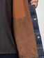 voordelige Casual overhemden-Voor heren Flanellen hemd Ruitjes Strijkijzer Rood Marineblauw Wit Print Straat Dagelijks Lange mouw Button-omlaag Kleding Modieus Casual Comfortabel