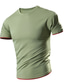 billiga Casual T-shirts för män-Herr T-shirt Slät Rund hals Gata Helgdag Kortärmad Kläder Mode Ledigt Bekväm