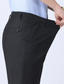 cheap Chinos-Men&#039;s Dress Pants Trousers Chinos Elastic Waist Solid Color Comfort Breathable Business Casual Daily Fashion Formal Black+Grey Black Stretchy