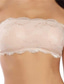 billige BH&#039;er-blonder-bh for kvinner vatterte bh-er tube-bh stroppeløse bh&#039;er full dekning scoop neck pustende usynlig blonder ren farge pull-on lukking date party &amp;amp; kveld avslappet daglig polyester 1 stk