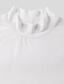 billige Casual T-shirts til mænd-Herre T-shirt Helfarve Høj krave Grå Hvid Sort Gade Ferie Kortærmet Tøj Mode Afslappet Bekvem / Sommer / Forår / Sommer