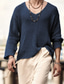 Недорогие мужской пуловер-свитер-Муж. Вязаная ткань Пуловер Свитер Вязаные Вязать Укороченный Трикотаж V-образный вырез Одежда Зима Осень Темно синий Синий S M L