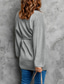 abordables Cardigans-cardigan femme pull pull crochet tricot à lacets tricot couleur pure capuche stylé décontracté sortie quotidienne automne hiver gris taille unique