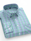 billiga Formella skjortor-Herr Skjorta Pläd / Rutig A B C D E Arbete Ledigt Långärmad krage skjortor Kläder Designer Affär Formell Ledigt