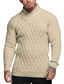ieftine pulover pentru bărbați-Bărbați Pulover Pulover pulover vafelă Tricotat Tricotat Culoare solidă Guler de stand De Bază Stilat Zilnic Concediu Îmbrăcăminte Iarnă Toamnă Negru Kaki M L XL