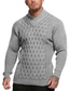 ieftine pulover pentru bărbați-Bărbați Pulover Pulover pulover vafelă Tricotat Tricotat Culoare solidă Guler de stand De Bază Stilat Zilnic Concediu Îmbrăcăminte Iarnă Toamnă Negru Kaki M L XL