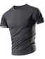 ieftine Tricouri casual pentru bărbați-Bărbați Tricou Simplu Rotund Stradă Concediu Manșon scurt Îmbrăcăminte Modă Casual Comfortabil