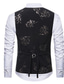 voordelige Gilets-hot gold rose print v-hals vest vest voor heren
