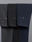 ieftine Pantaloni Chinos-Bărbați Costume chinez Pantaloni Pantaloni Buzunar Culoare solidă Confort Respirabil Afaceri Casual Modă Oficial Negru Gri Închis Strech