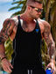 cheap Gym Tank Tops-Men&#039;s Running Tank Top Workout Tank Racerback Sleeveless Tee Tshirt Athletic Athleisure Cotton Breathable Moisture Wicking Soft Gym Workout Running Active Training Sportswear Activewear Color Block
