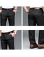 abordables Chinos-Hombre pantalones de traje Chinos Pantalones Pantalones Bolsillo Color sólido Comodidad Transpirable Negocio Casual Mezcla de Algodón Moda Formal Negro Gris Elástico