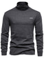 billige sweater til mænd-mænd slim fit letvægts langærmet pullover top rullekrave t-shirt