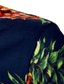 abordables Camisas hawaianas-Hombre Camisa POLO Camisa para Vestido camisa hawaiana Camiseta de golf Piña Cuello Americano Negro / Blanco Amarillo Verde Trébol Print Exterior Casual Manga Corta Bloque de Color Abotonar Ropa Moda